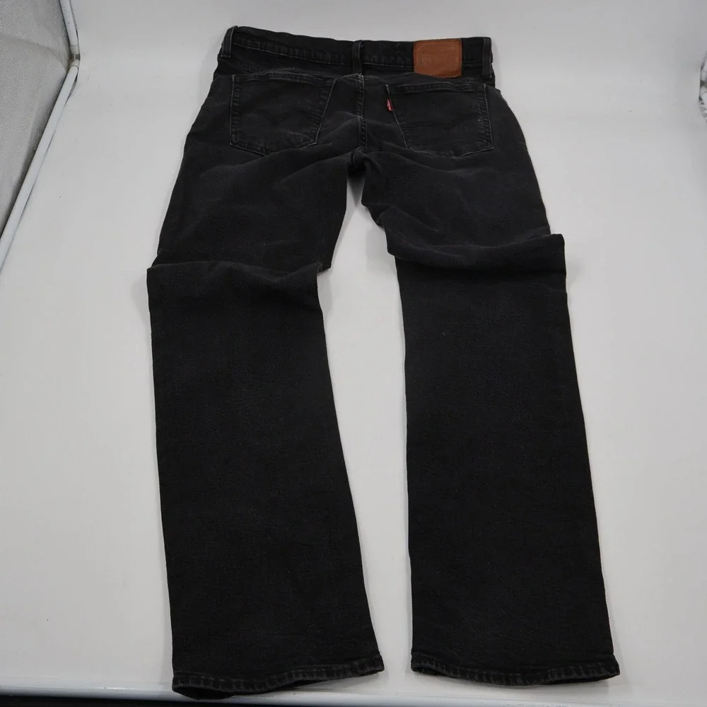 Levi's Premium Jeans Mens 34x34 Black Straight Leg Denim Big 